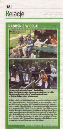 13. autor E. Wyrzynowska, 28 maja - 3 czerwca 2012 r.