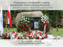 Uroczystość przy pomniku "Golgota leśników polskich..."